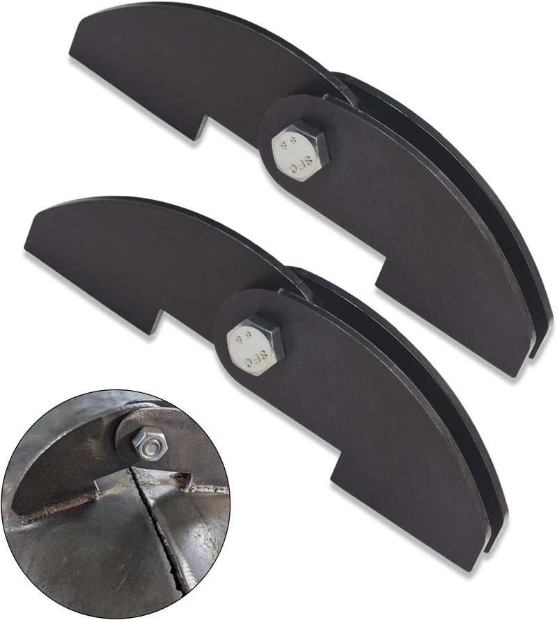 Ohoho 2 Pack Heavy Duty BBQ Smoker Hinge for BBQ Smoker Hinge Doors - Size: 8 X 2 1/4" DIY Parts Weld On Large 3/16 Plate Steel -Weld on-Black - Image 1